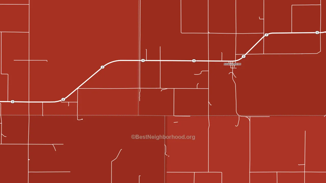 New Almelo, KS block-group political-lean map