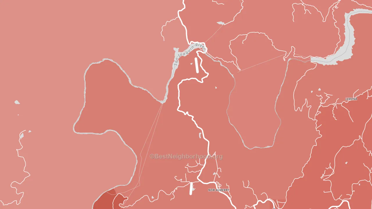 New Auberry, CA block-group political-lean map