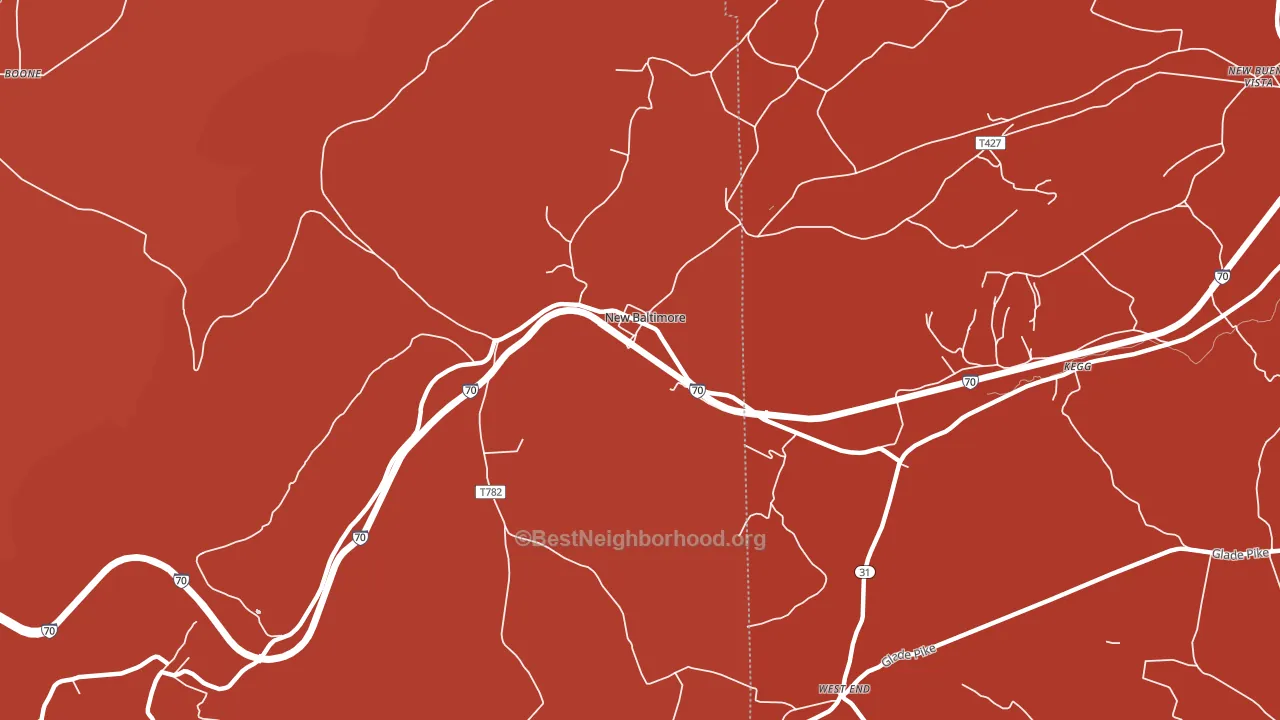 New Baltimore, PA block-group political-lean map