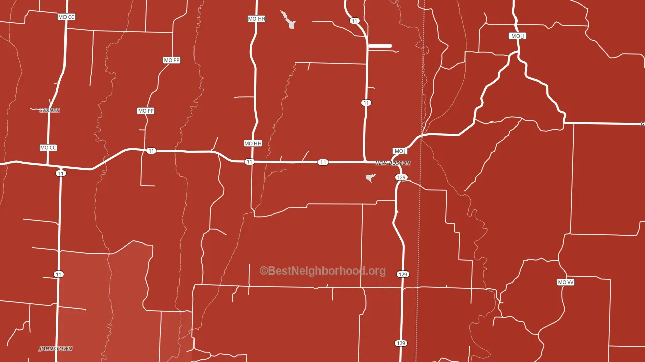New Boston, MO block-group political-lean map