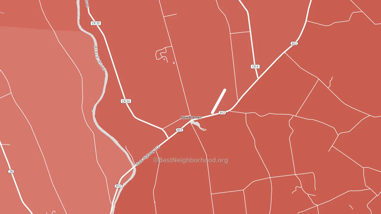 New Bremen, NY block-group political-lean map