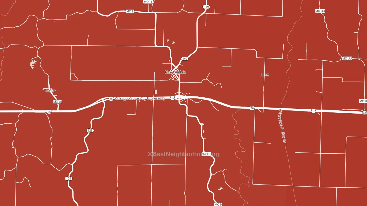 New Cambria, MO block-group political-lean map