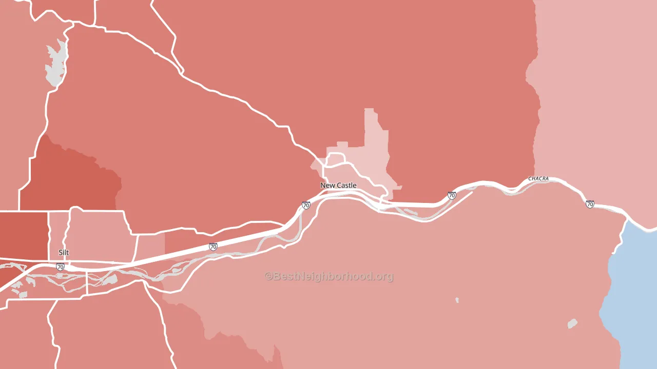 New Castle, CO block-group political-lean map