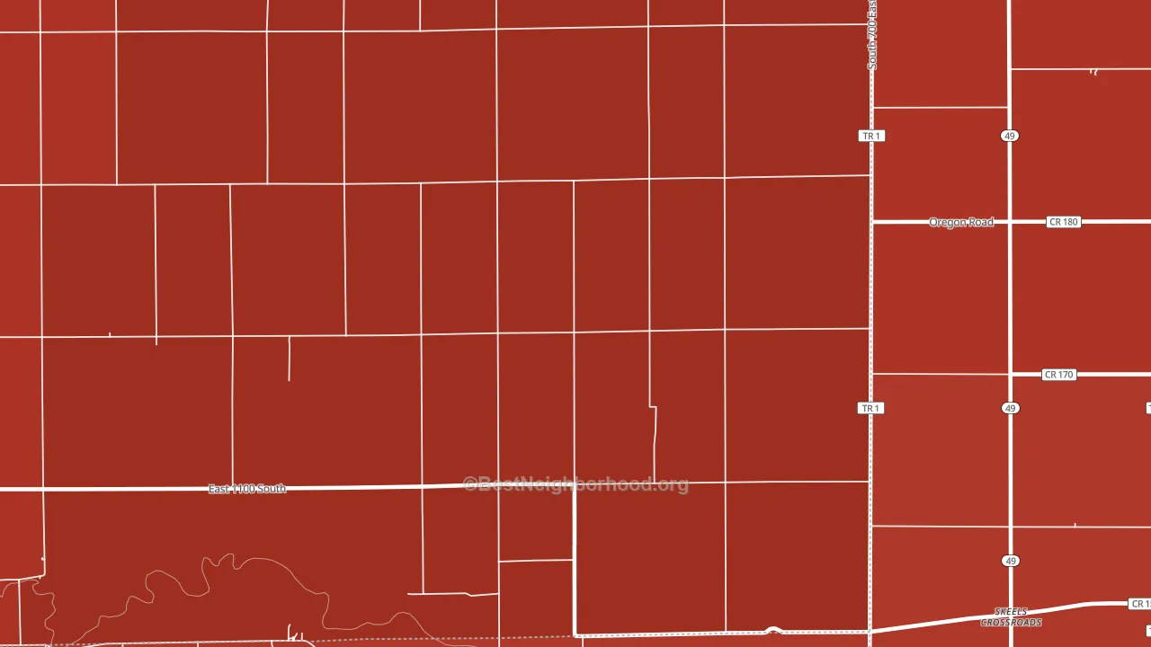 New Corydon, IN block-group political-lean map