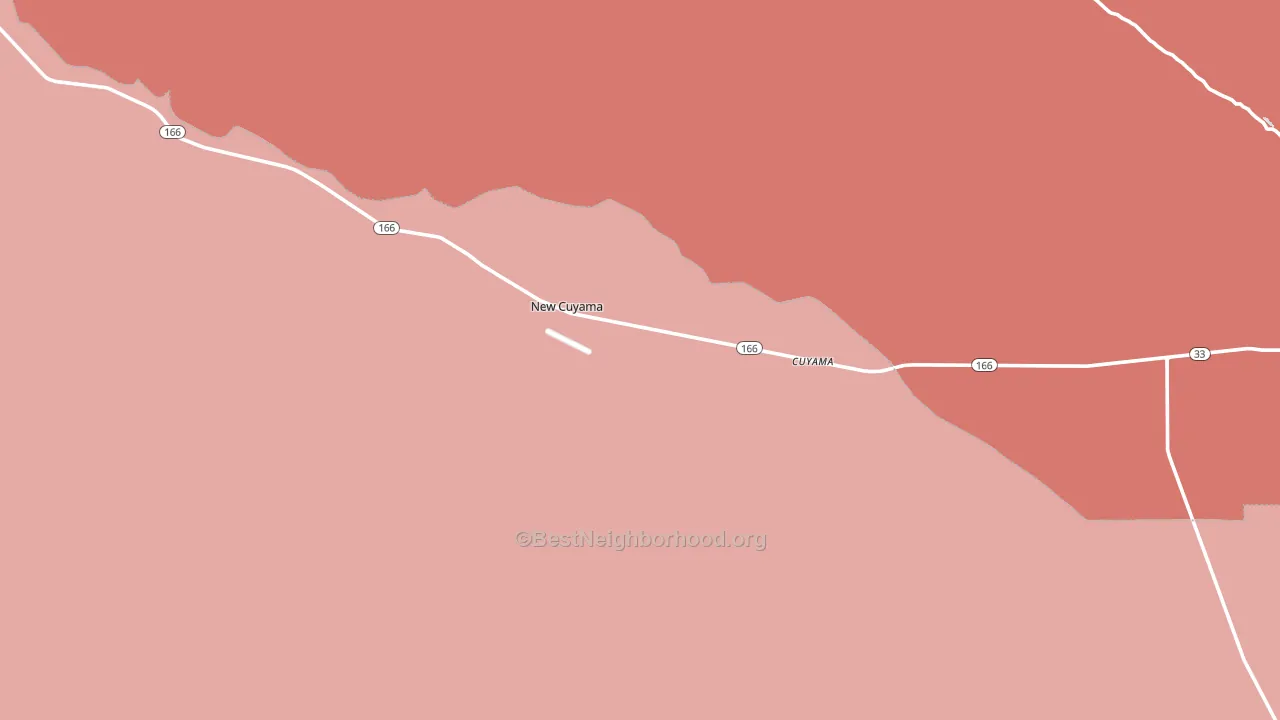 New Cuyama, CA block-group political-lean map