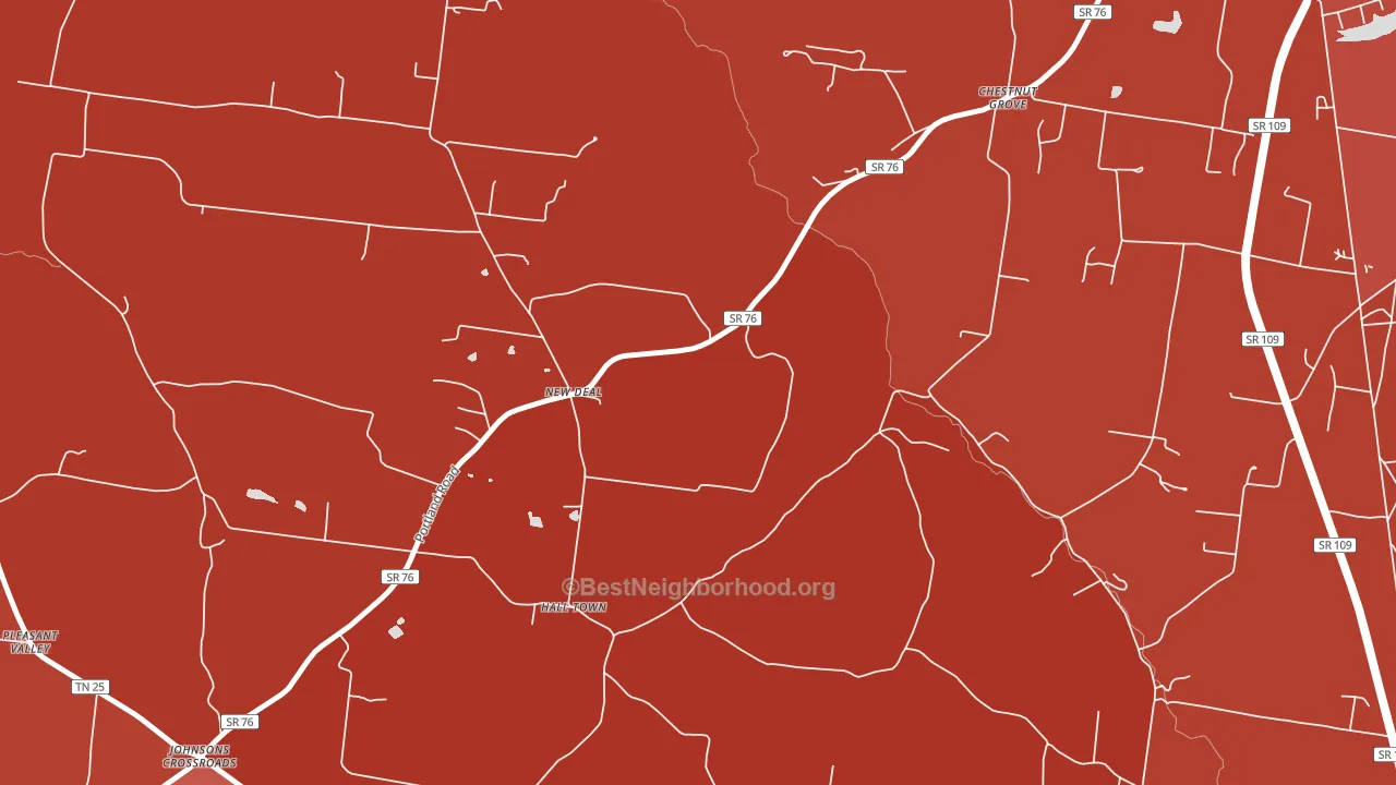 New Deal, TN block-group political-lean map
