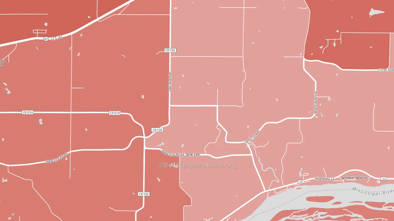New Era, IA block-group political-lean map