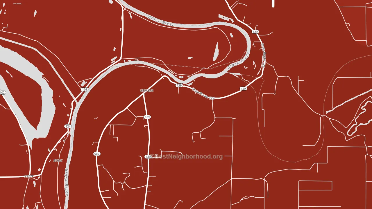 New Era, LA block-group political-lean map