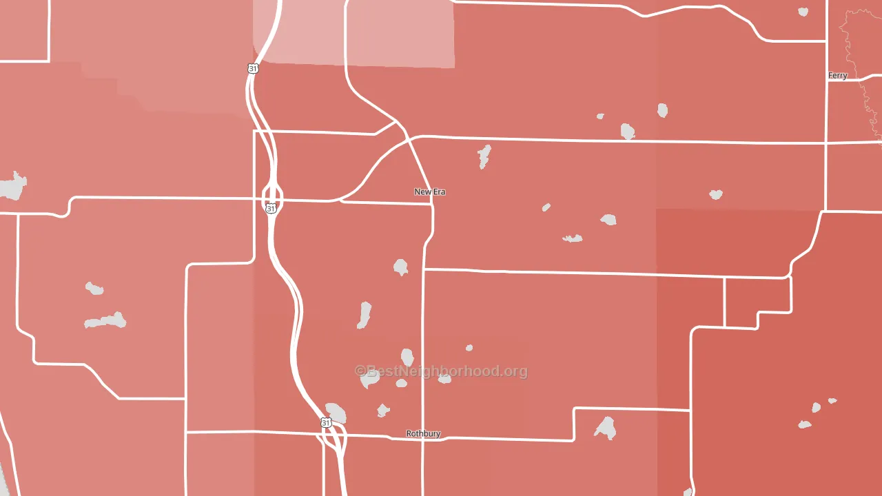 New Era, MI block-group political-lean map