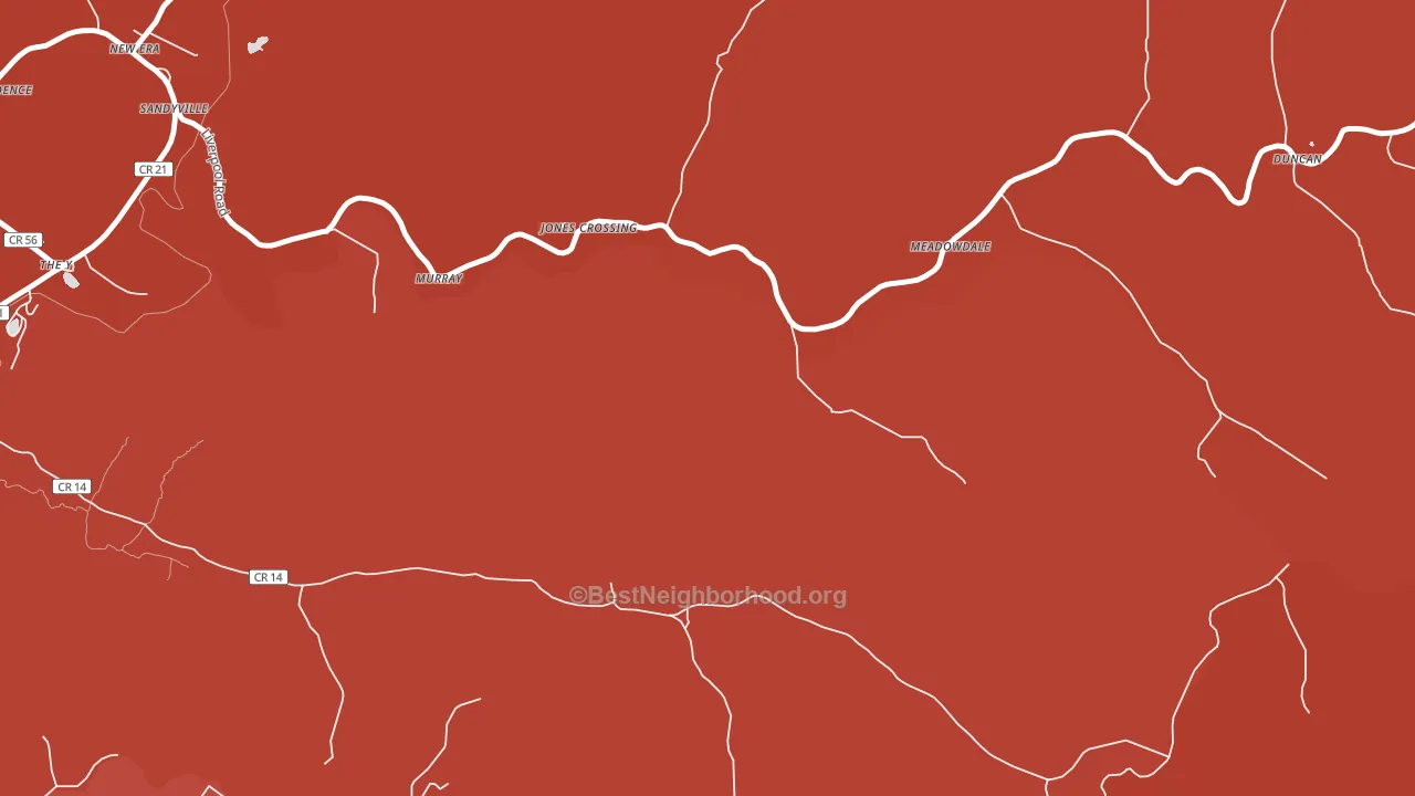 New Era, WV block-group political-lean map