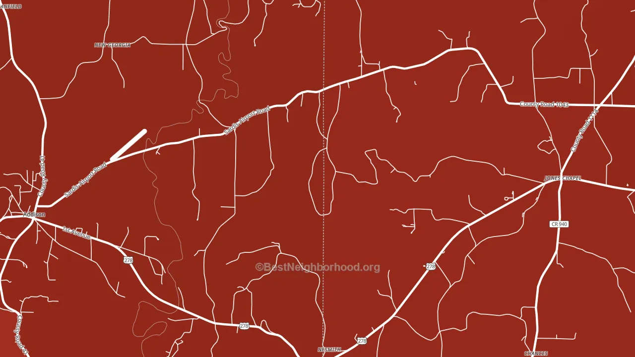 New Georgia, AL block-group political-lean map