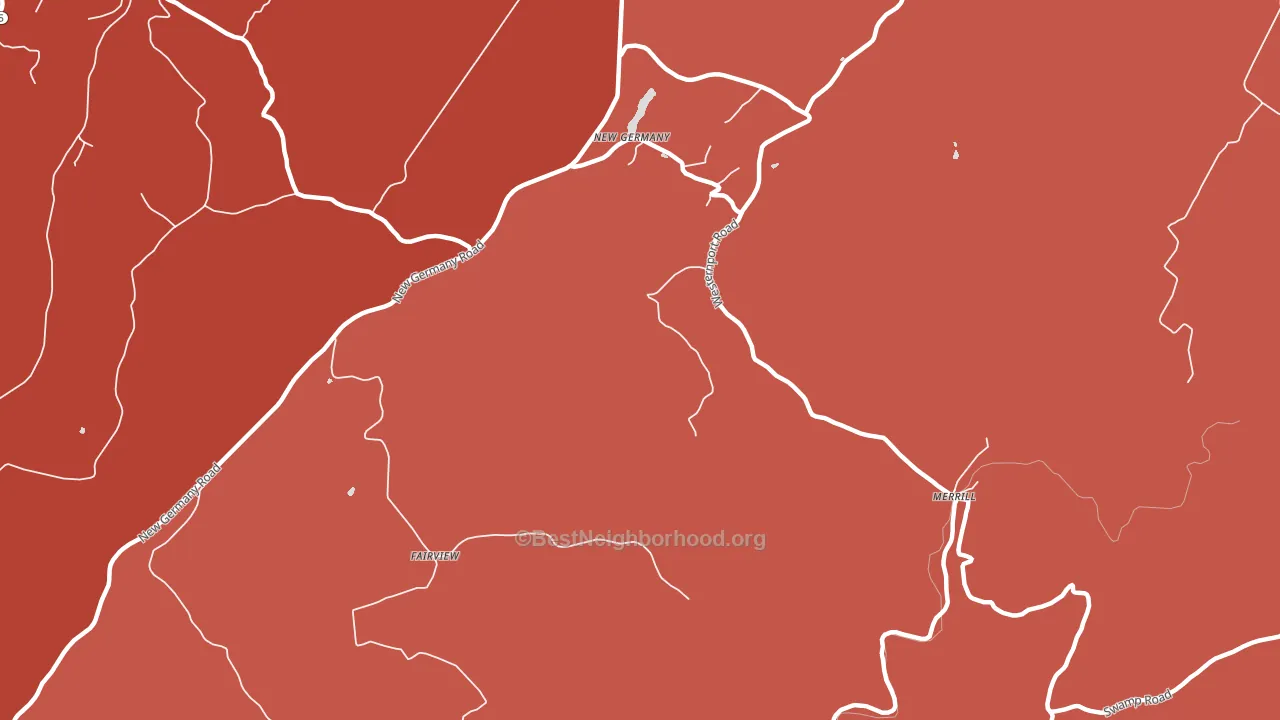 New Germany, MD block-group political-lean map