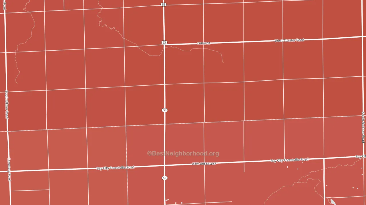 New Greenleaf, MI block-group political-lean map