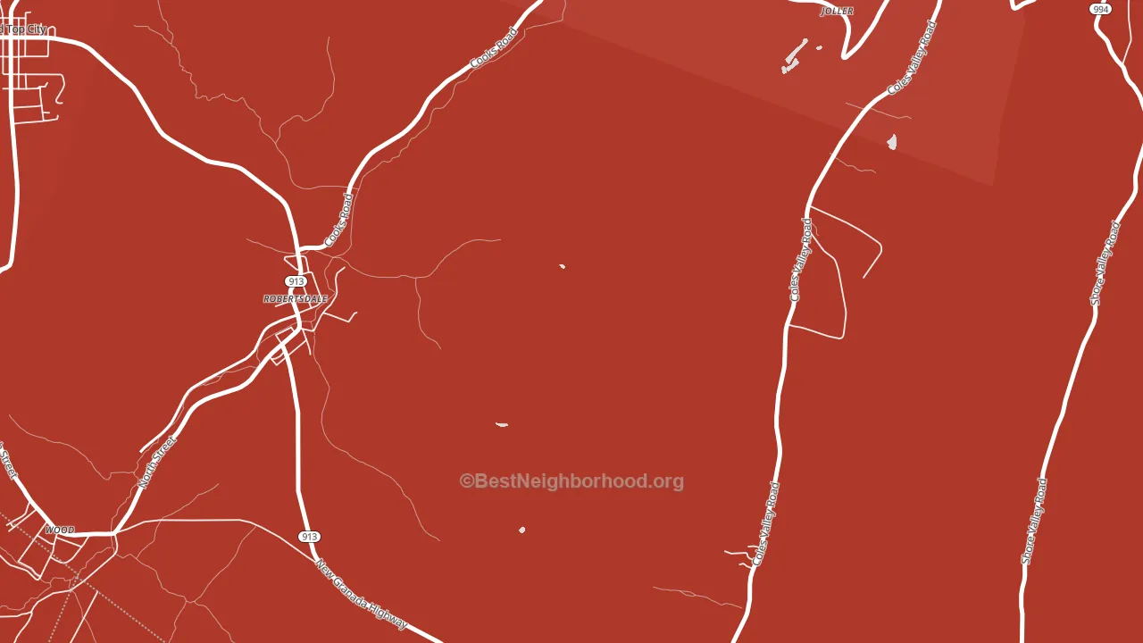 New Grenada, PA block-group political-lean map