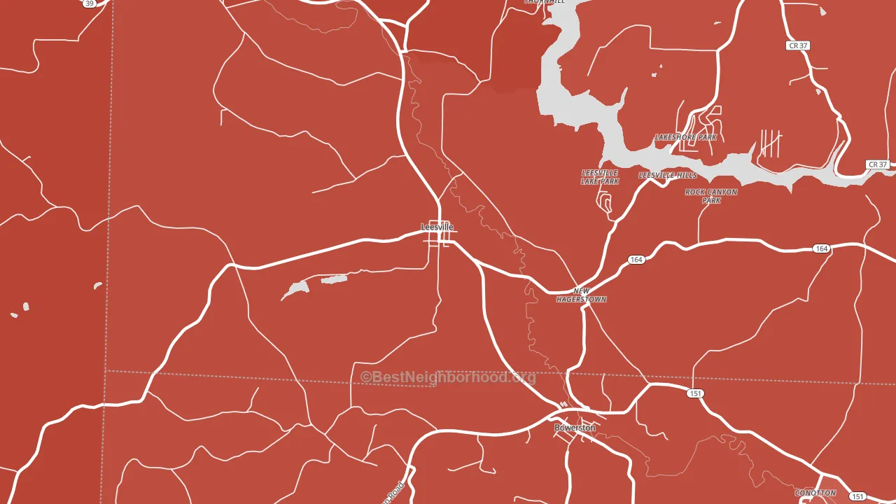 New Hagerstown, OH block-group political-lean map