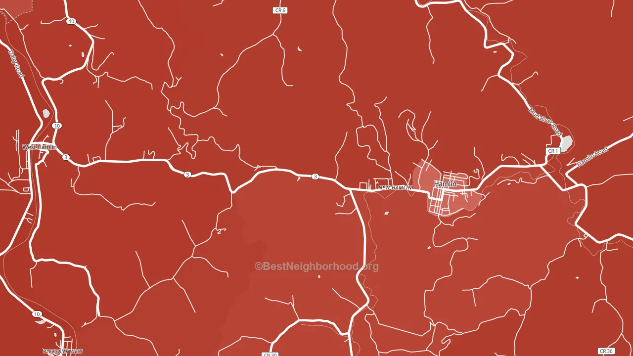 New Hamlin, WV block-group political-lean map