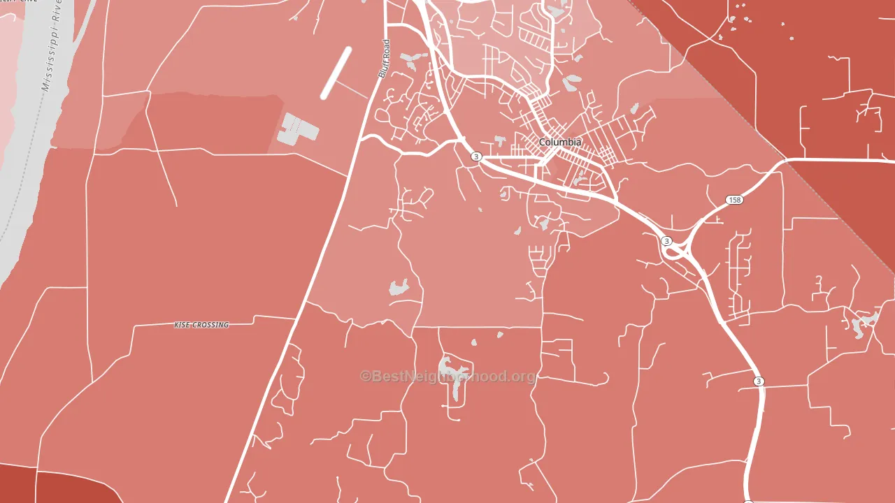 New Hanover, IL block-group political-lean map