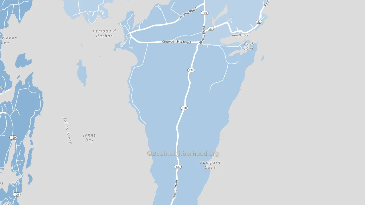 New Harbor, ME block-group political-lean map