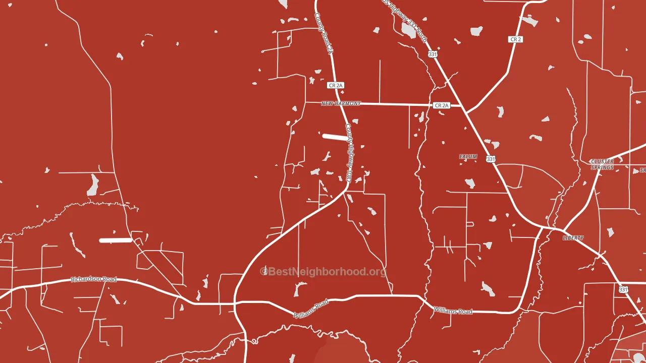 New Harmony, FL block-group political-lean map
