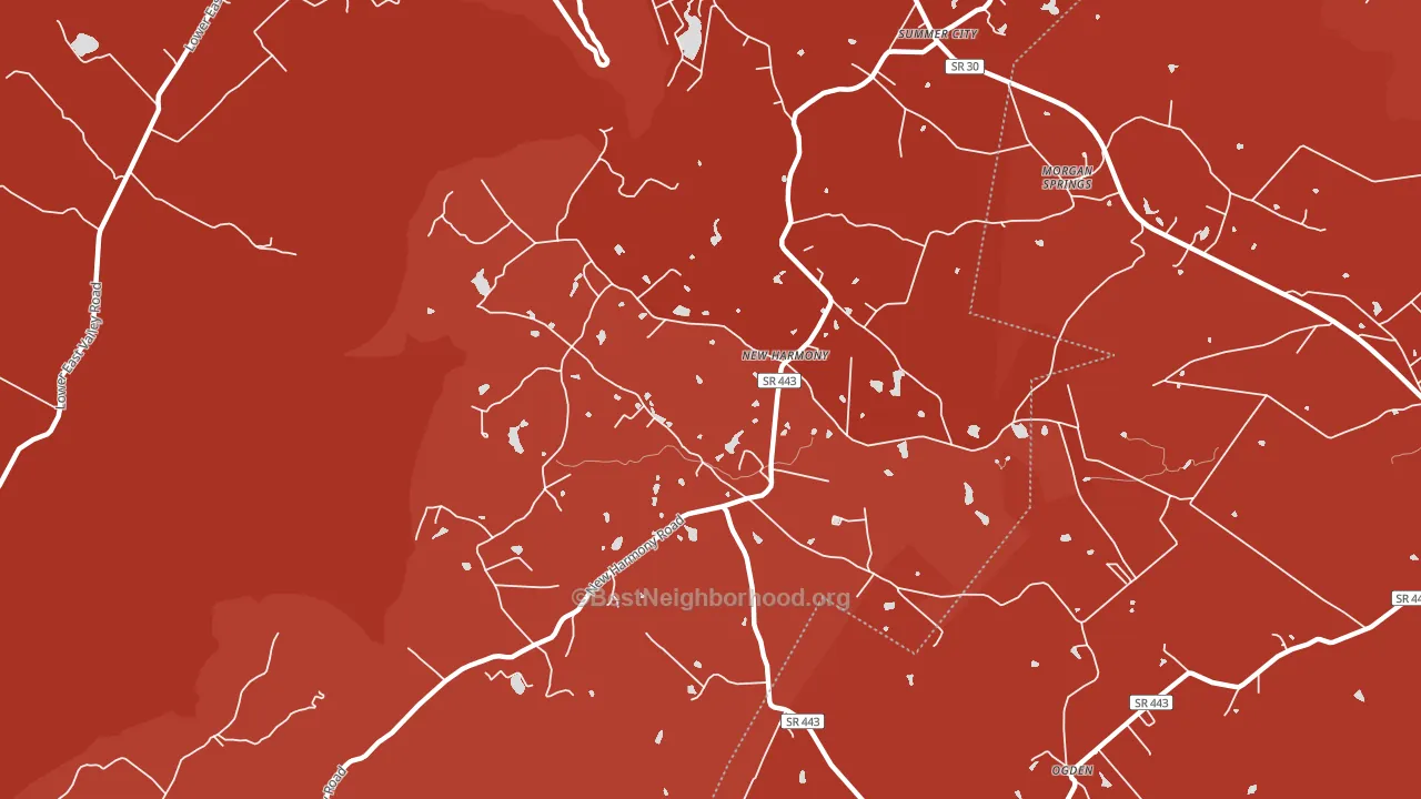 New Harmony, TN block-group political-lean map