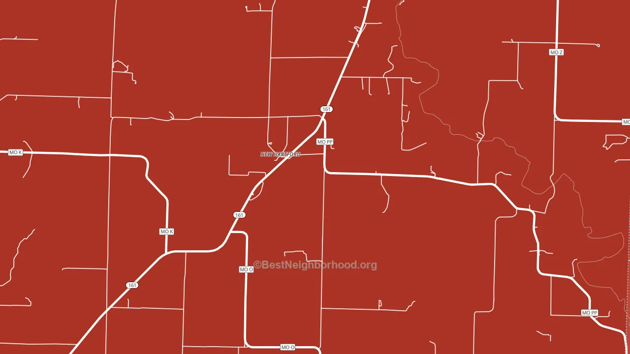 New Hartford, MO block-group political-lean map