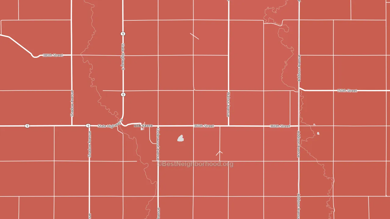 New Haven, IA block-group political-lean map
