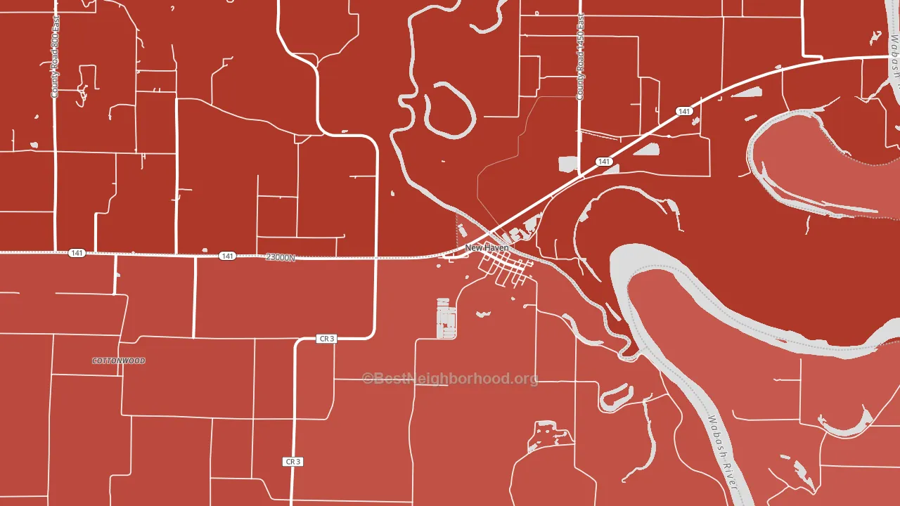 New Haven, IL block-group political-lean map