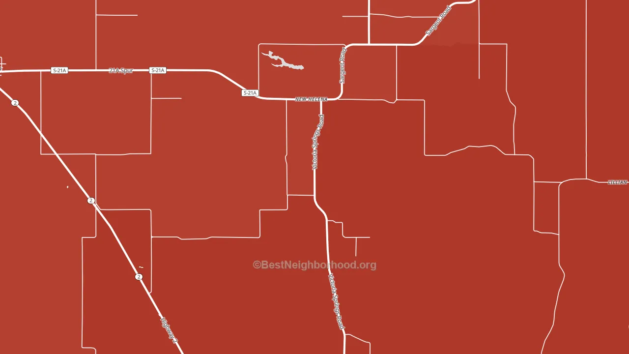 New Helena, NE block-group political-lean map