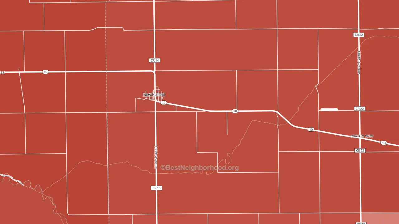 New Holland, IL block-group political-lean map