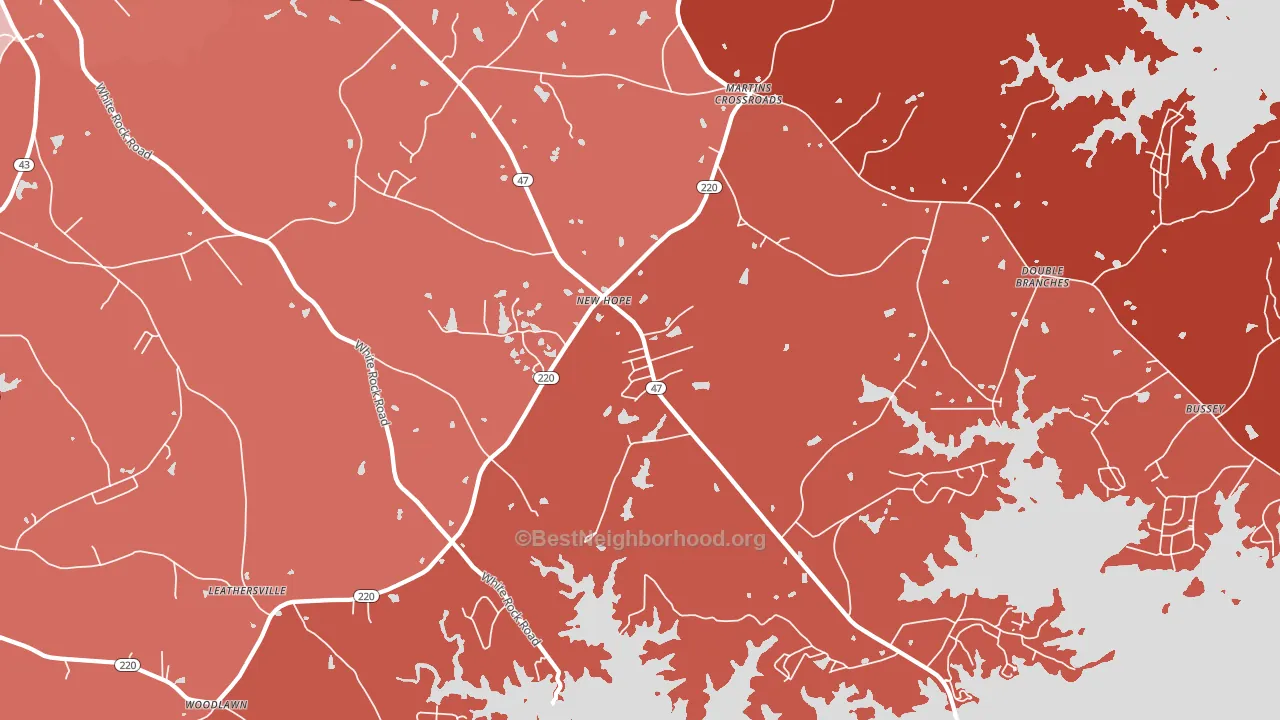 New Hope, GA block-group political-lean map