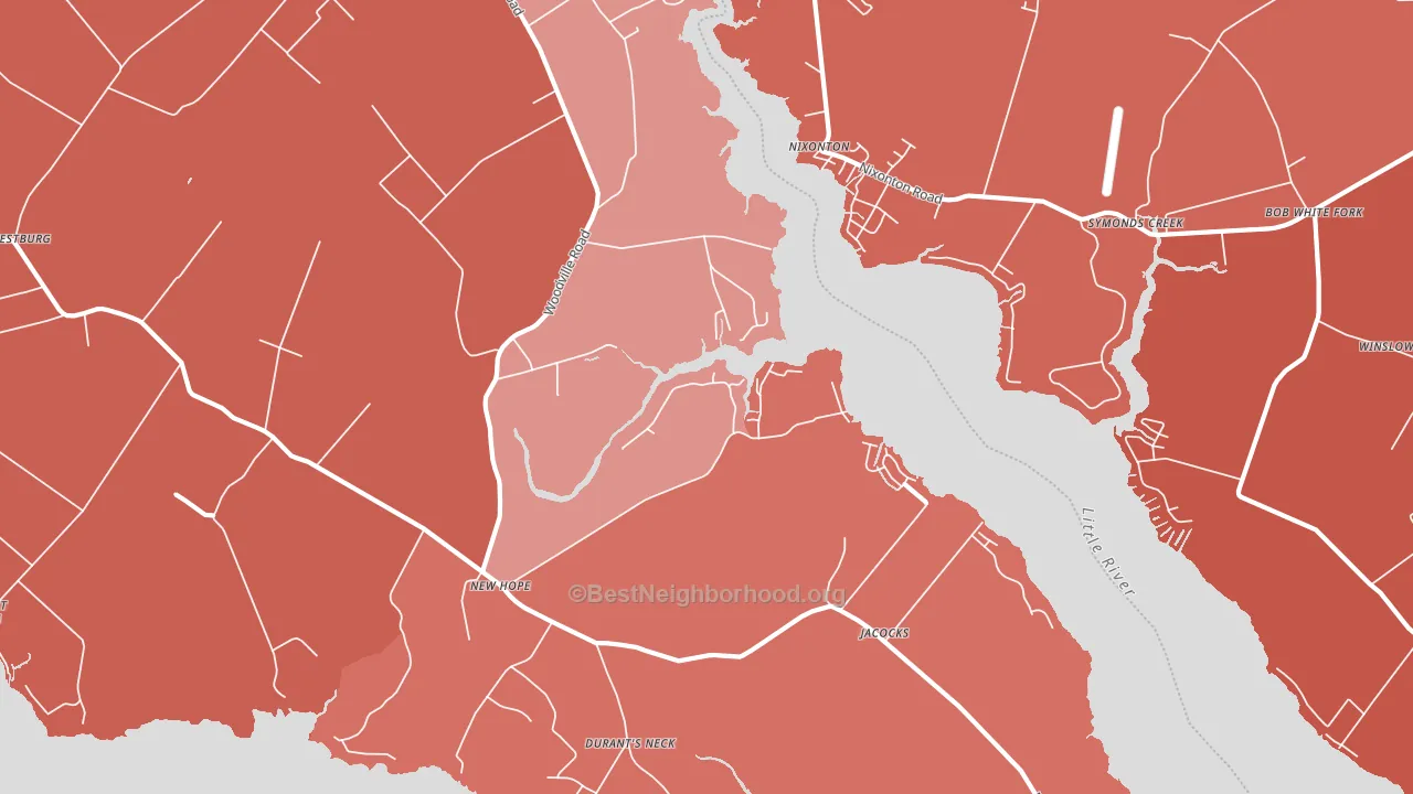 New Hope, NC block-group political-lean map