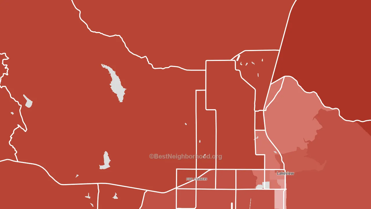 New Idaho, OR block-group political-lean map