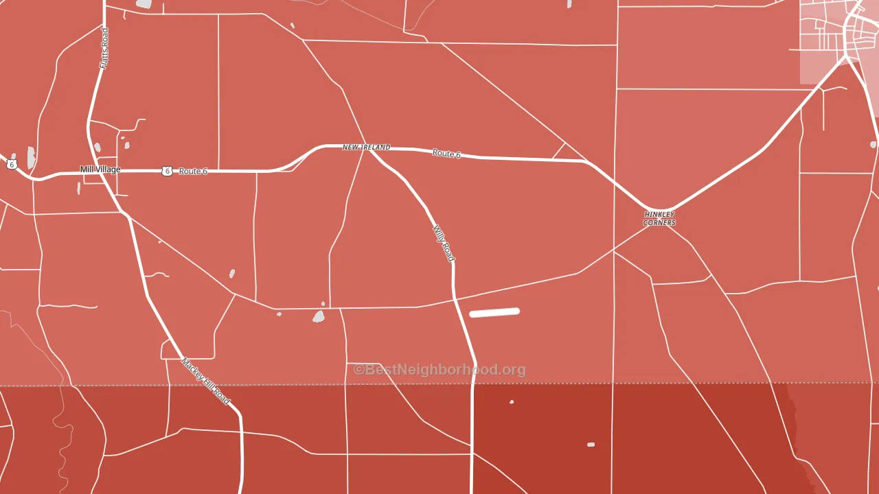 New Ireland, PA block-group political-lean map