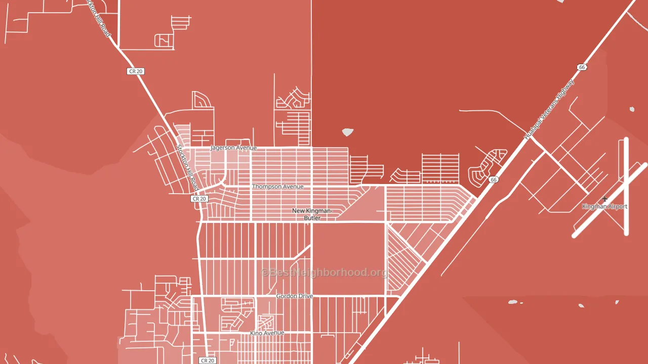 New Kingman-Butler, AZ block-group political-lean map