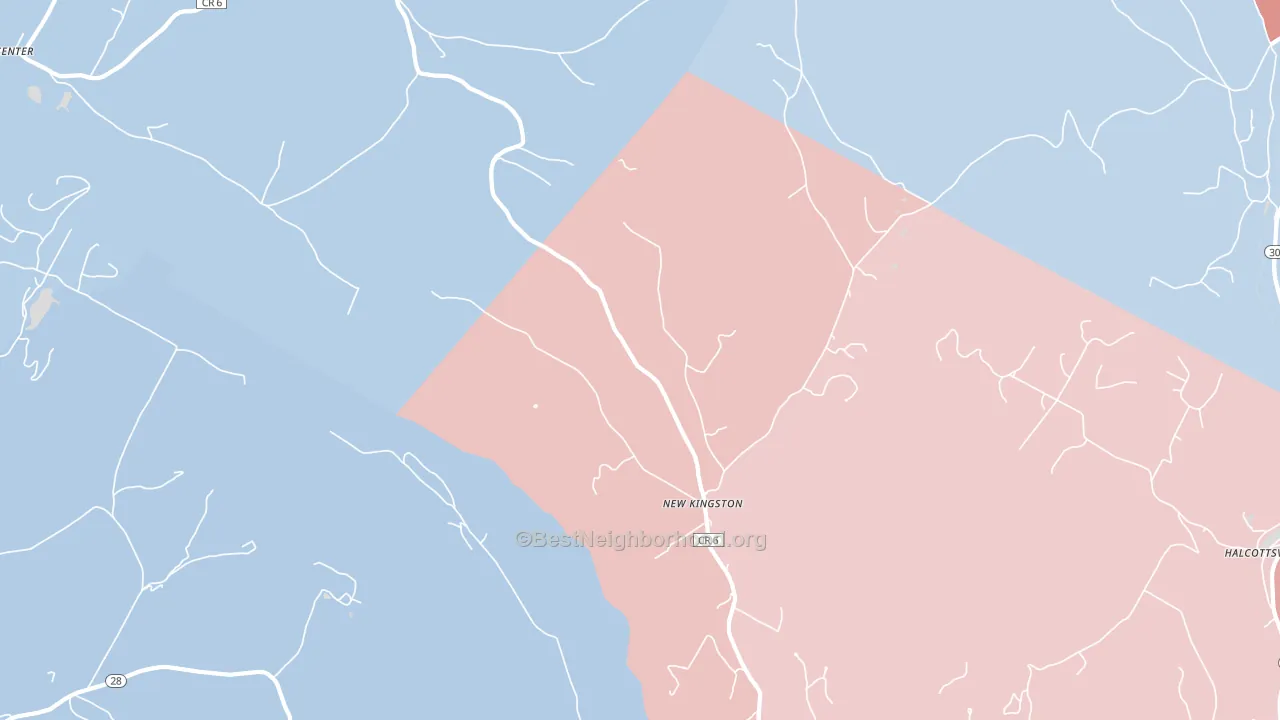 New Kingston, NY block-group political-lean map