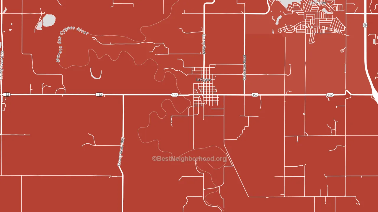New Lancaster, KS block-group political-lean map