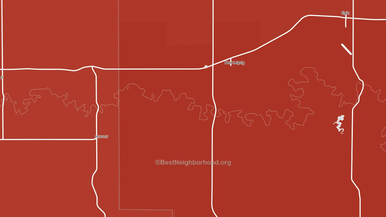 New Leipzig, ND block-group political-lean map