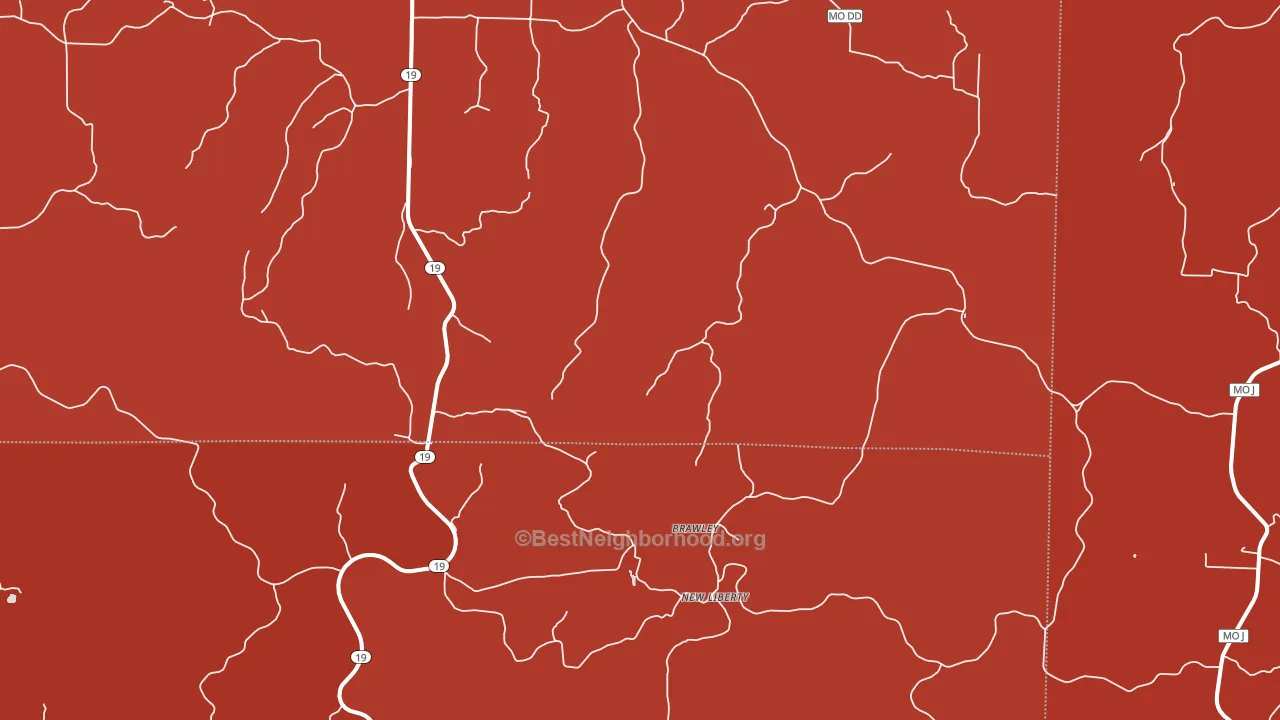 New Liberty, MO block-group political-lean map
