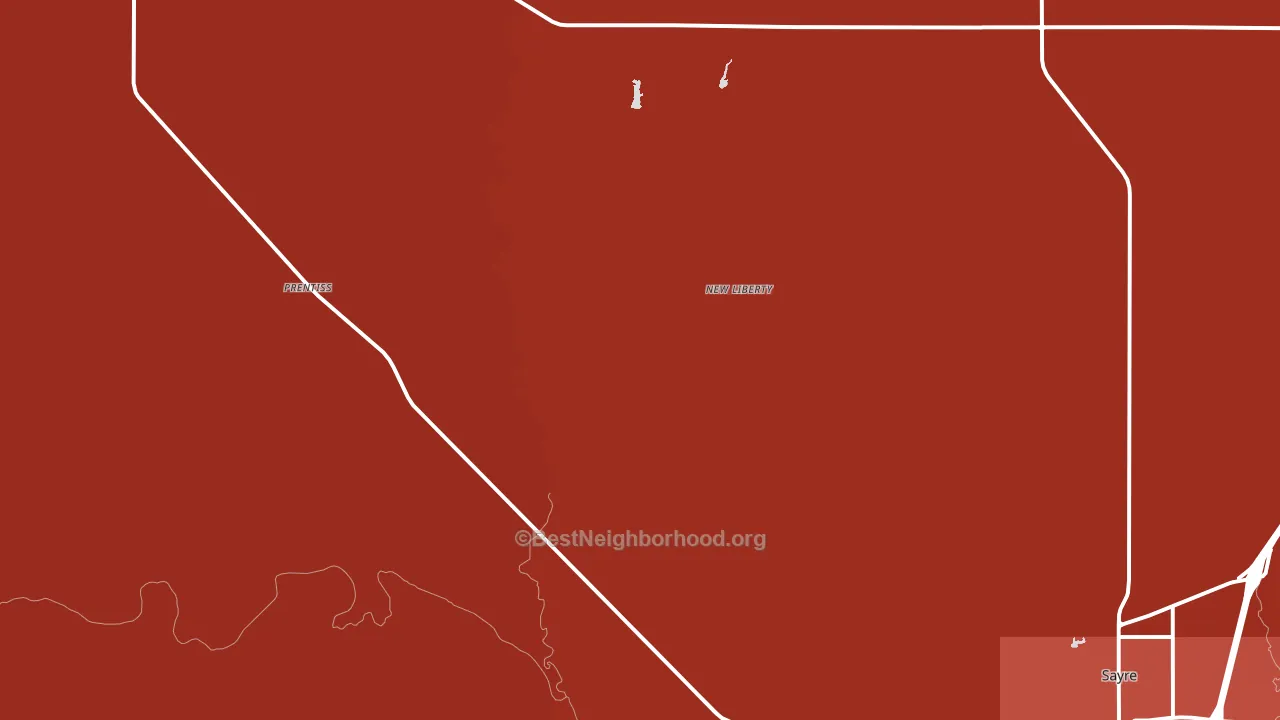 New Liberty, OK block-group political-lean map