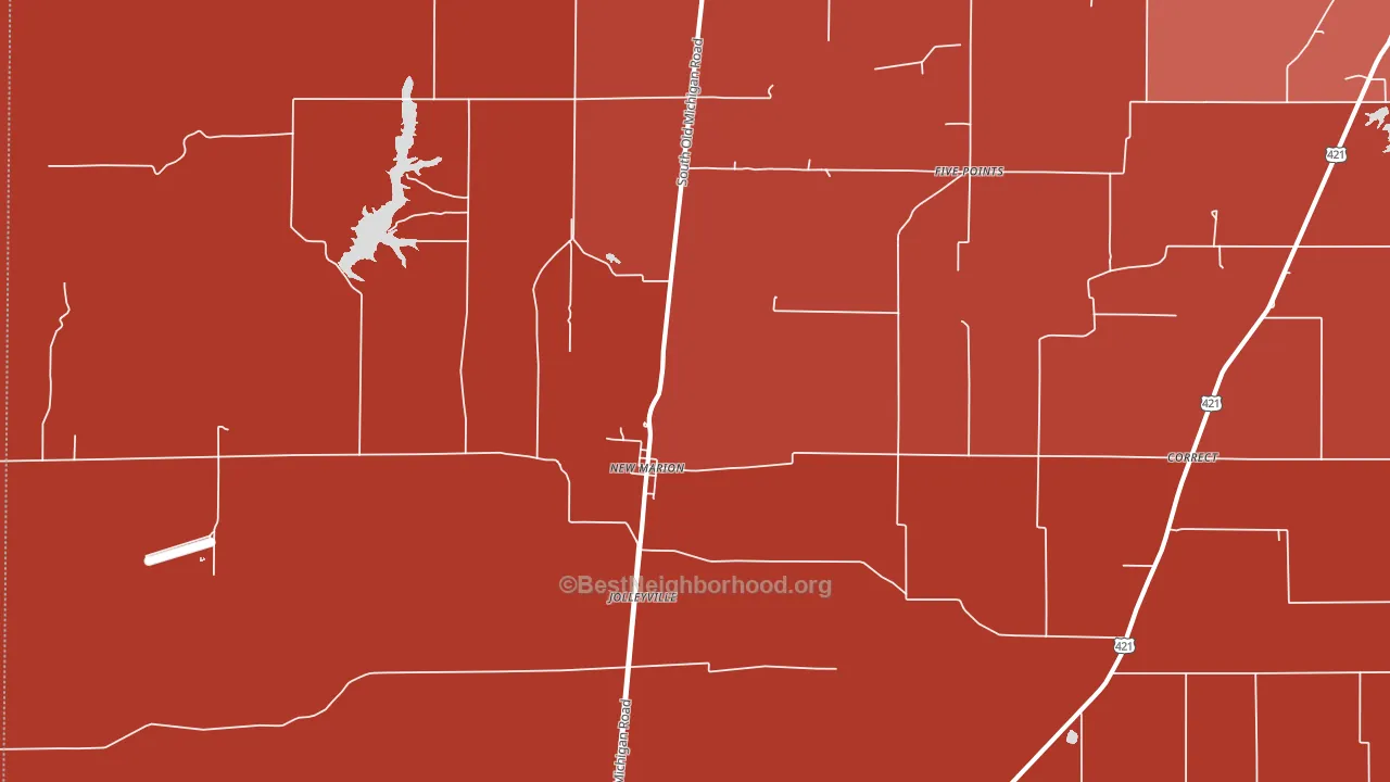 New Marion, IN block-group political-lean map