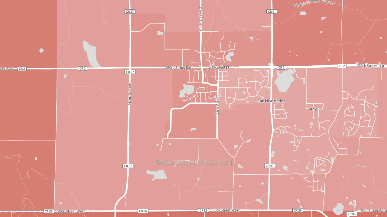 New Market, MN block-group political-lean map
