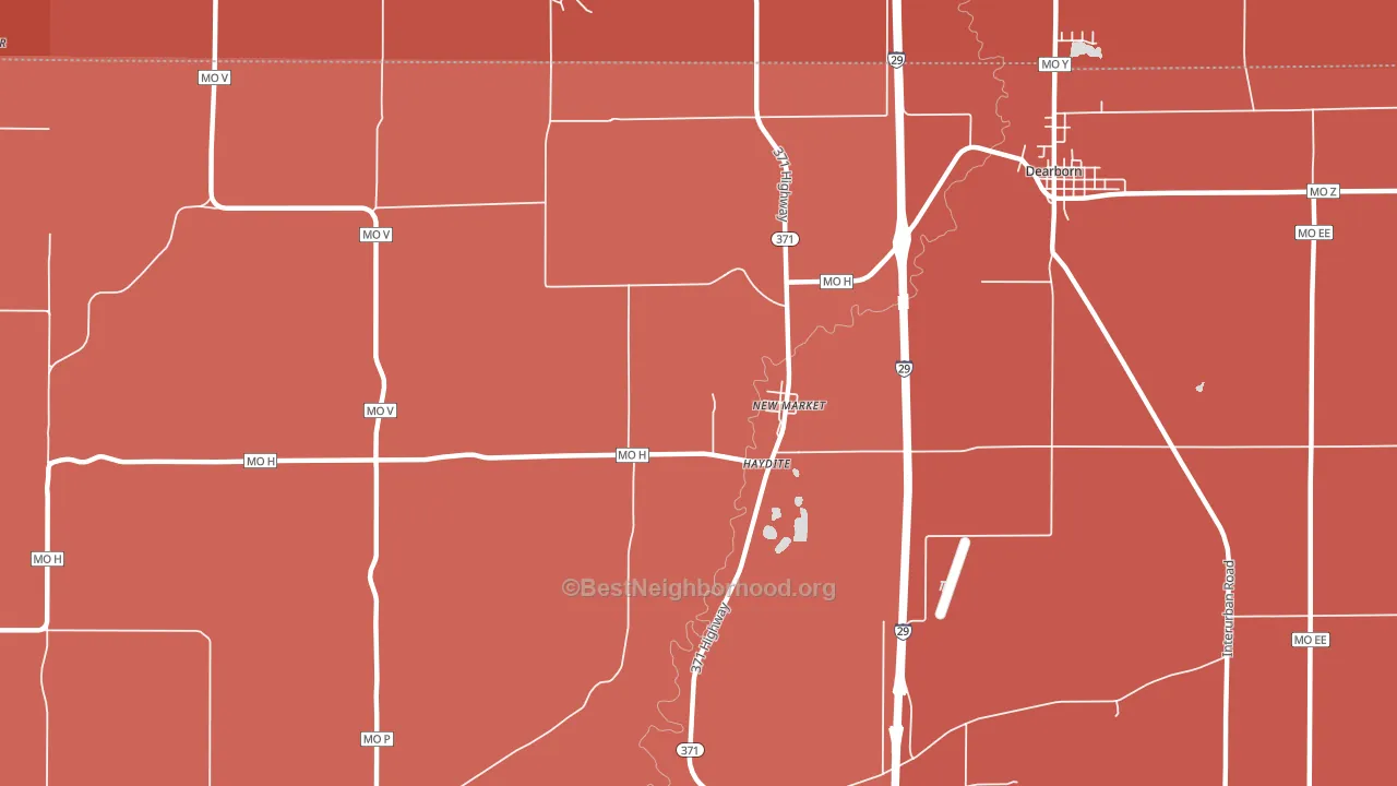 New Market, MO block-group political-lean map