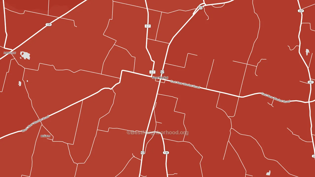 New Market, OH block-group political-lean map
