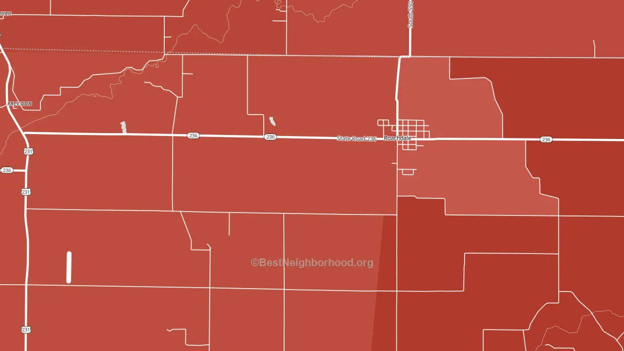 New Maysville, IN block-group political-lean map