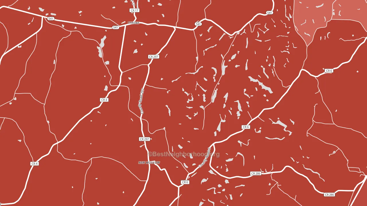 New Moscow, OH block-group political-lean map