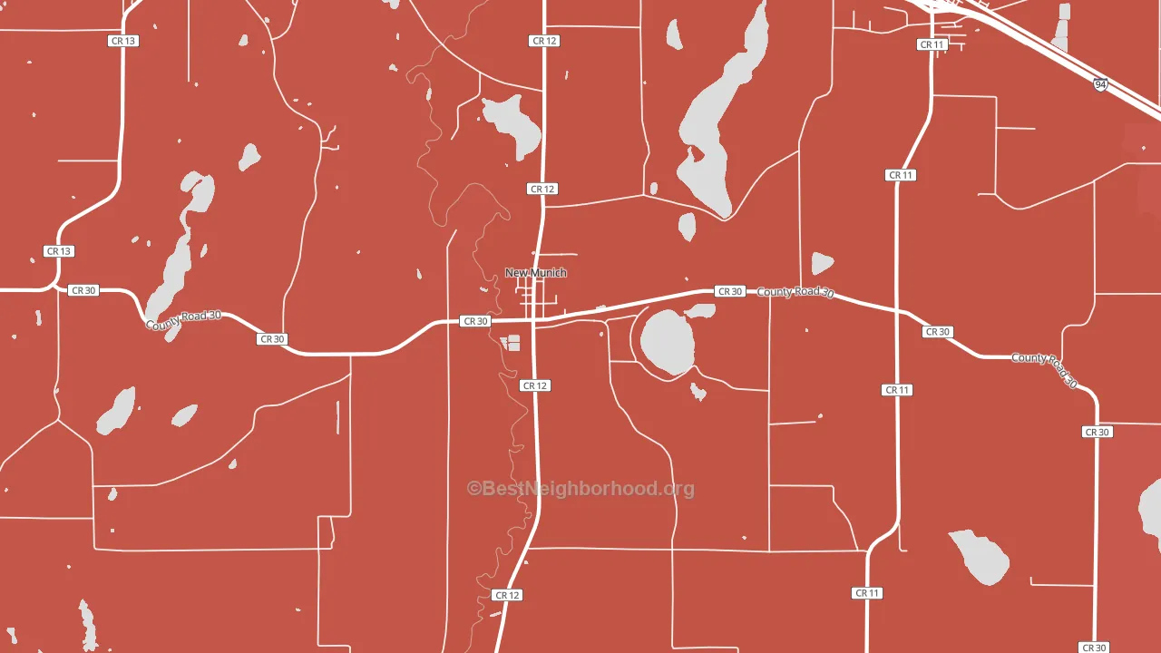 New Munich, MN block-group political-lean map
