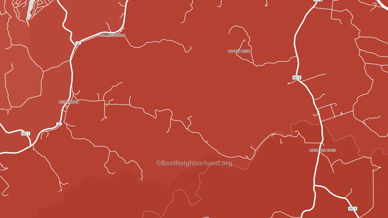 New Offenburg, MO block-group political-lean map