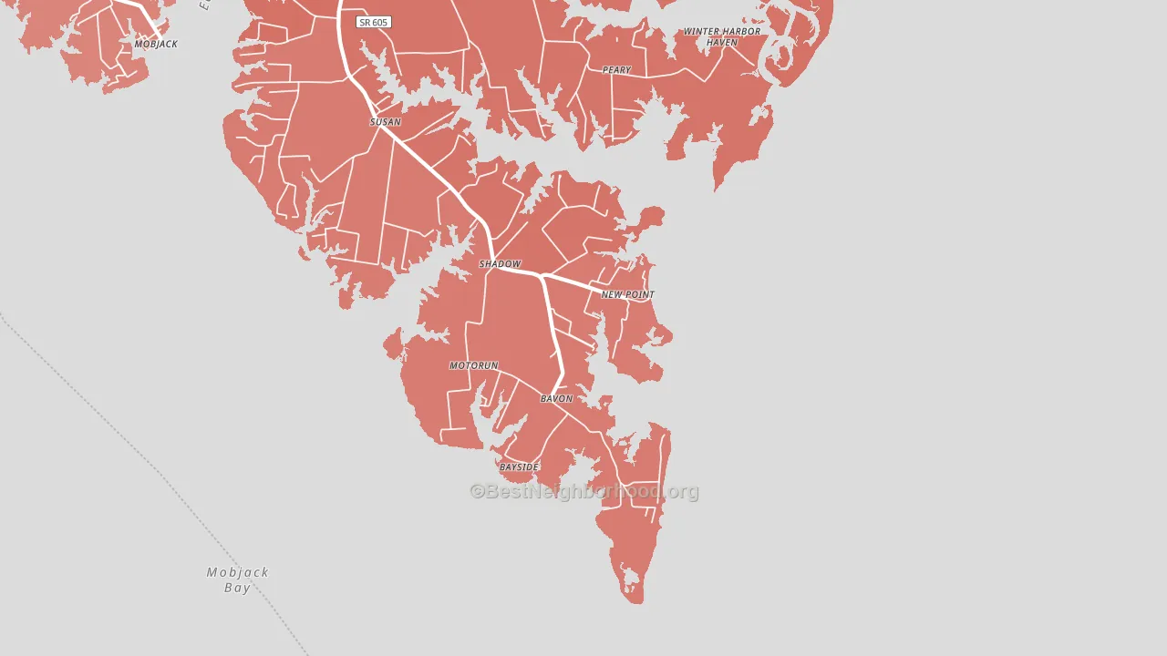 New Point, VA block-group political-lean map