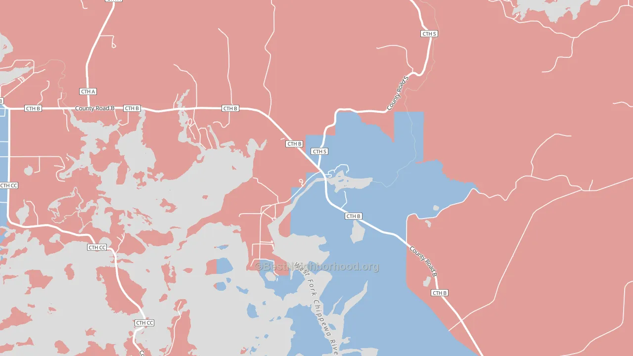 New Post, WI block-group political-lean map