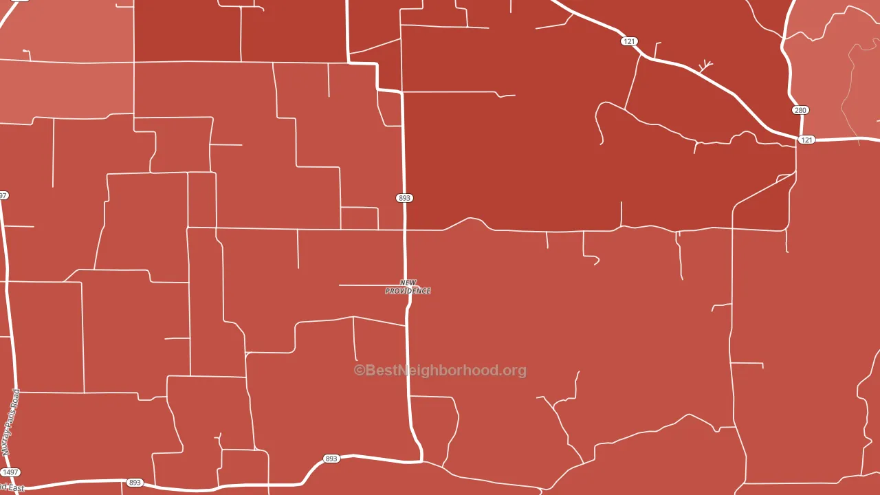 New Providence, KY block-group political-lean map